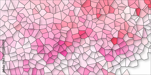 Abstract Origami Crystal Texture with Soft Gradient and Wrinkled Grid Pattern Vector Design. Pink Polygonal Mosaic Background. Abstract Rose Pink Geometric Modern Creative Crystallized Background.