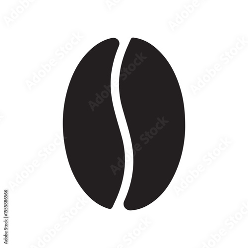 One coffee been silhouette vector flat illustration design.