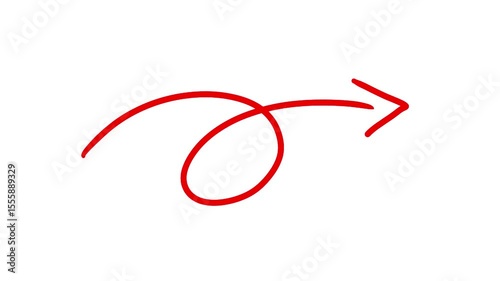 Hand Drawn Arrow White Background V2