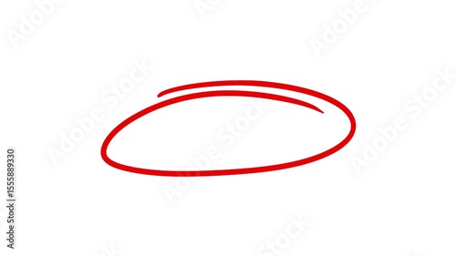 Hand Drawn Circle Highligh White Background v4