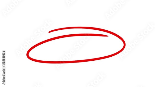 Hand Drawn Circle Highligh White Background v5