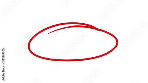 Hand Drawn Circle Highligh White Background v7