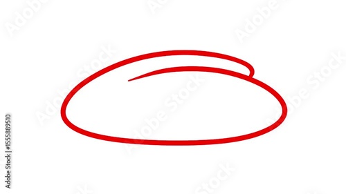 Hand Drawn Circle Highligh White Background v6