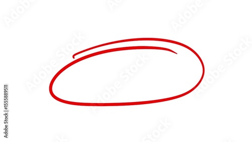 Hand Drawn Circle Highligh White Background v3