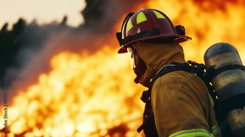Firefighter helmet protective gear fire emergency safety uniform smoke ...