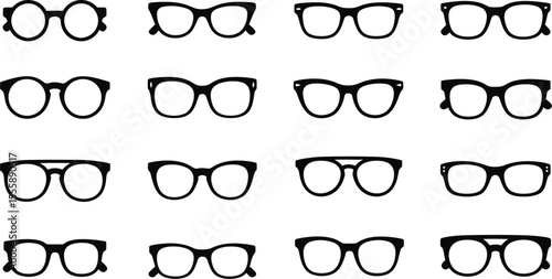 Eyeglass Frame Silhouettes: Diverse Styles Collection