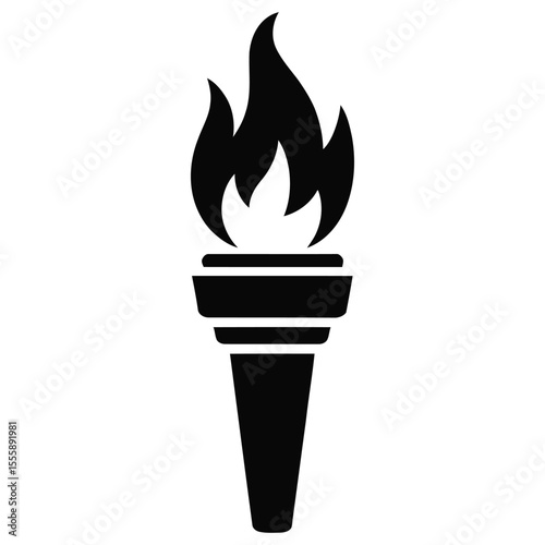 set of burning fire flames