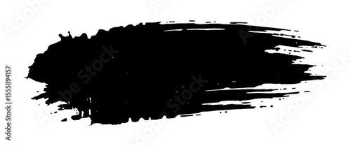 Vector new style black and white paint brush stroke splashes