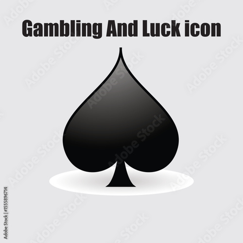 Sleek spade icon symbolizing games of chance, casino nights, and lucky card draws.