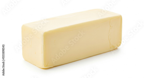 A stick of butter isolated on white