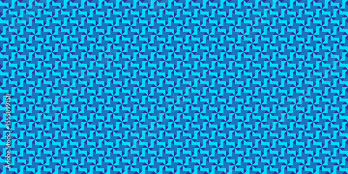 Blue pinwheel seamless bg. Abstract windmill triangle geometric pattern. Menswear motif for handkerchief, scarf, tie, bandana. Simple vector mosaic. Block quilt design