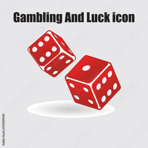 dice on a white background