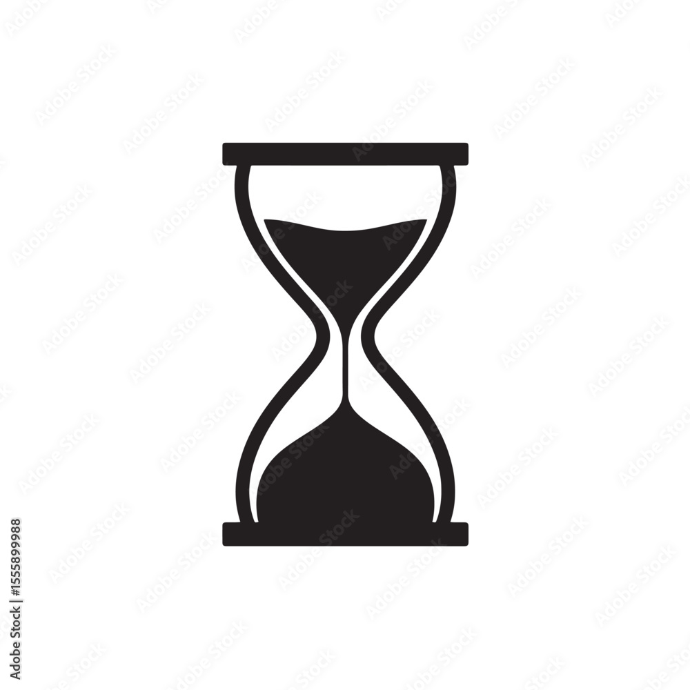 custom made wallpaper toronto digitalHourglass Icon Symbolizing Time Passing Vector on White Background
