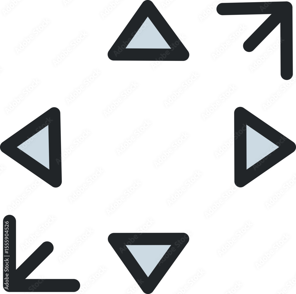 flèche dans diverse directions