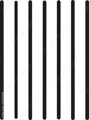 Icône de lignes verticales fines et continues