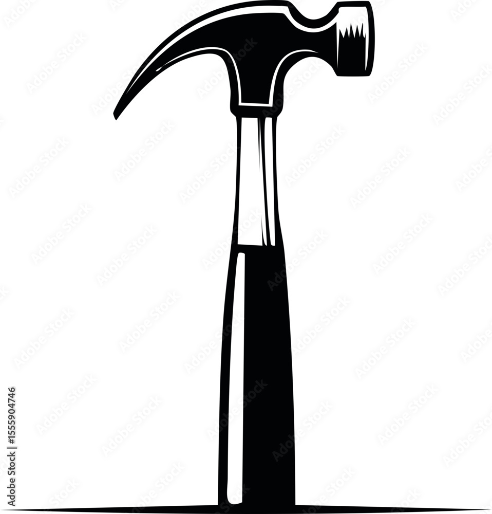Symbole graphique de marteau pour logo d’artisan