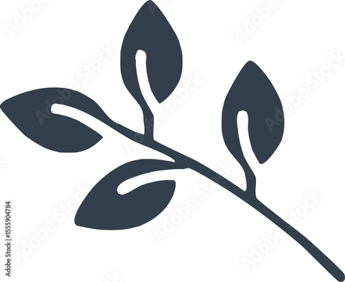 Illustration naturelle stylisée pour logo bio ou éco