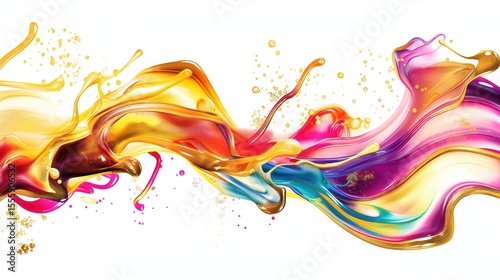 The beauty of flowing colors - Artistic liquid creative design
