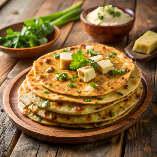paneer paratha is a popular north indian flatbread