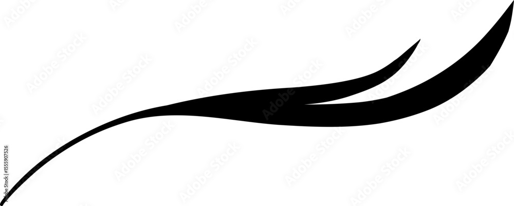 Fototapeta premium Floral Curl Hand Drawn Swirl Motif