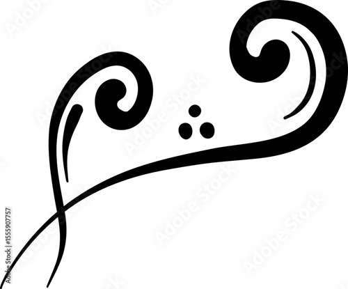 Freeform Doodle Style Swirl Ornament