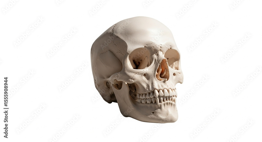 Naklejka premium A skull isolated on white 