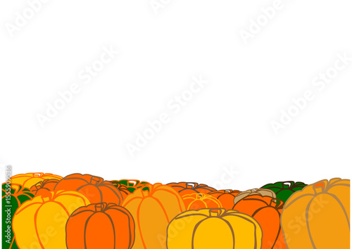 ハロウィンのかぼちゃだけの白背景
