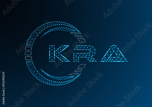 KRA low poly letter logo vector design. KRA lower poly logo design. Low poly logo.