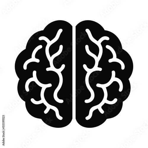 Left Right Human Brain Shape Icon