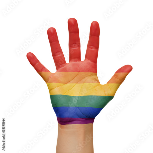 Rainbow Hand: LGBTQ+ Pride Symbol & Inclusivity