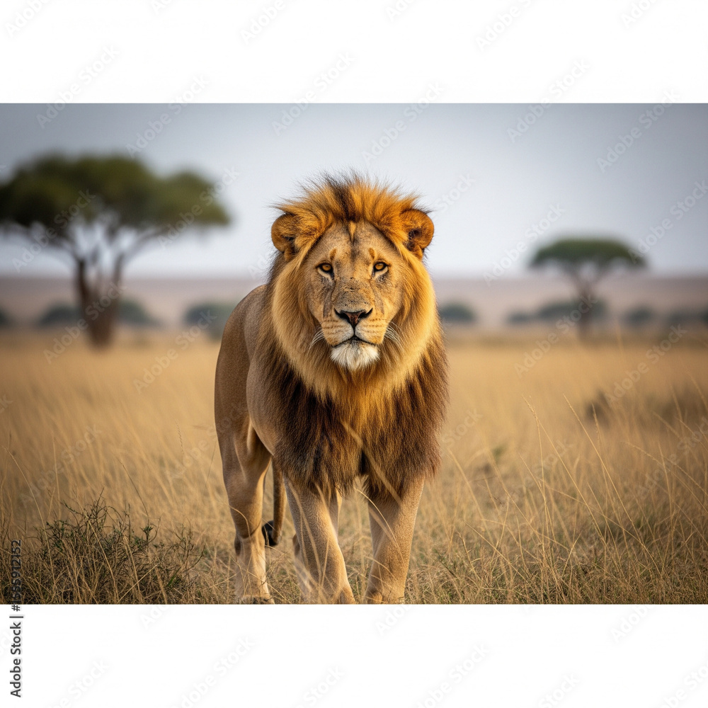 Obraz premium lion in the grass