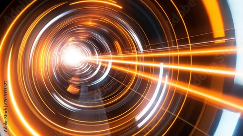Abstract tunnel of light and color