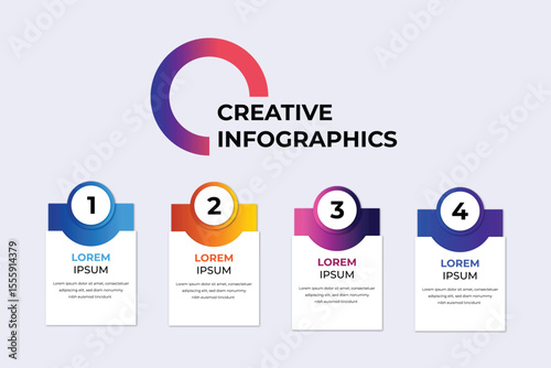 Creative Infographics StepbyStep Process Visualization