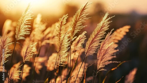 Golden Grass at Sunset