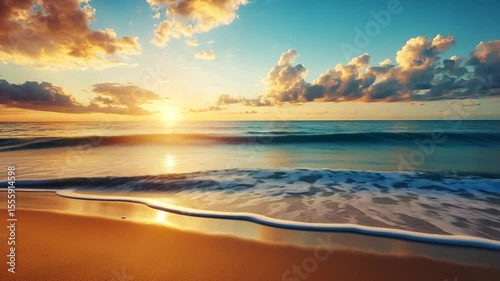 Golden Sunset over the Ocean