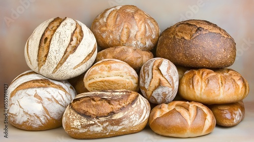 Wallpaper Mural Artisan Breads Collection,  Crusty Loaves and Round Boules Torontodigital.ca