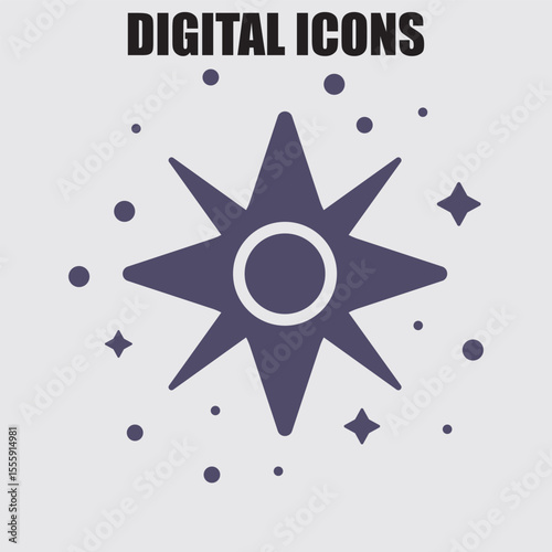 Saturn planet icon illustration, perfect for adding a cosmic touch to designs relating to space, science, or technology projects.