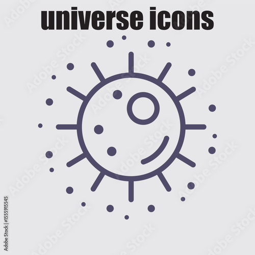 Saturn planet icon illustration, perfect for adding a cosmic touch to designs relating to space, science, or technology projects.