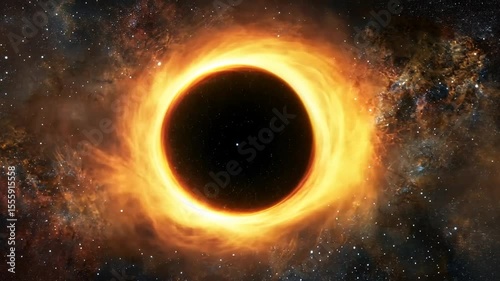 Cosmic black hole with fiery accretion disk