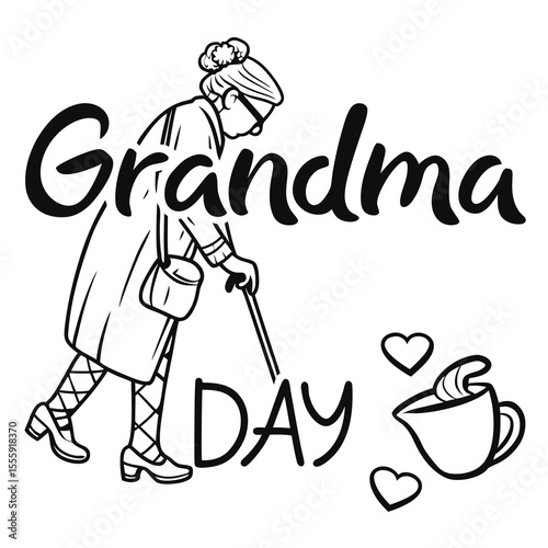 GORGEOUS GRANDMA DAY vector illustration
