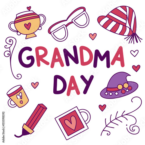 GORGEOUS GRANDMA DAY vector illustration
