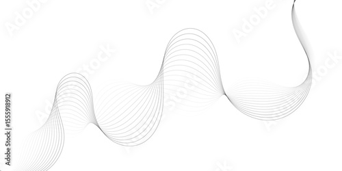 modern grey brown wavy lines Digital frequency track equalizer background. Curved wave smooth stripe seamless pattern white background.
