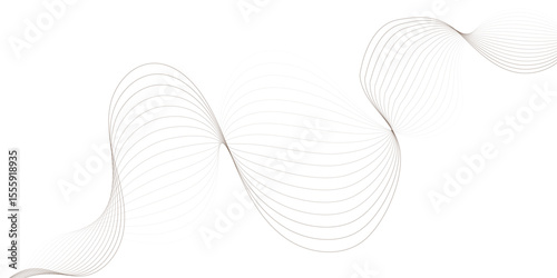 modern grey brown wavy lines Digital frequency track equalizer background. Curved wave smooth stripe seamless pattern white background.