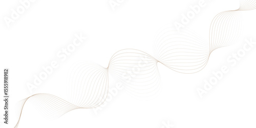 modern grey brown wavy lines Digital frequency track equalizer background. Curved wave smooth stripe seamless pattern white background.