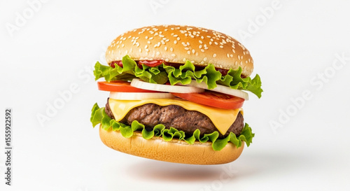 hamburger on a white background
