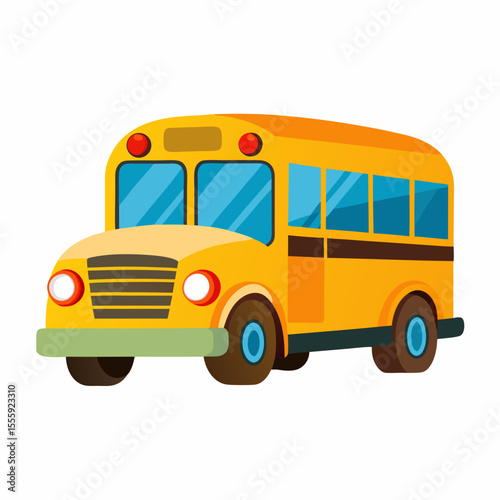 school bus isolated on white