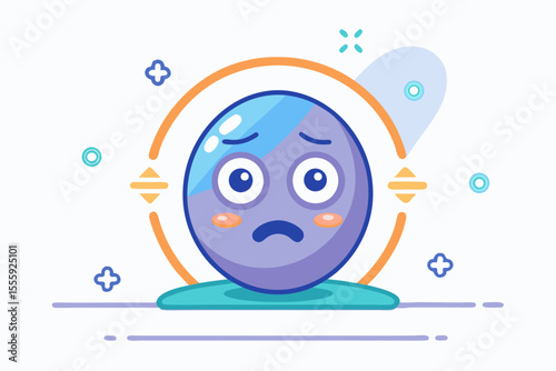 confused emoji translucent rotating glow