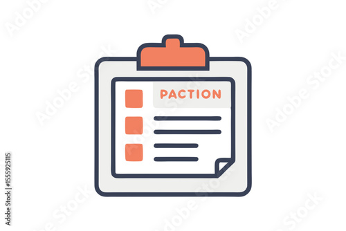 clipboard icon paste action design