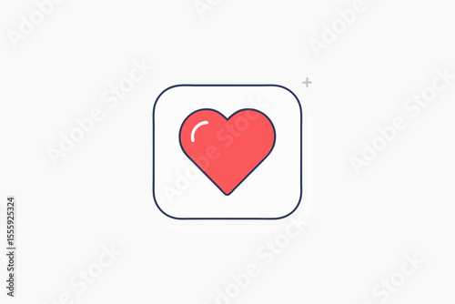 heart icon minimal line like button design