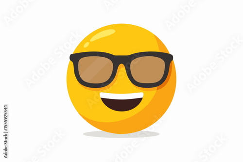 cool emoji sunglasses face simple fun icon